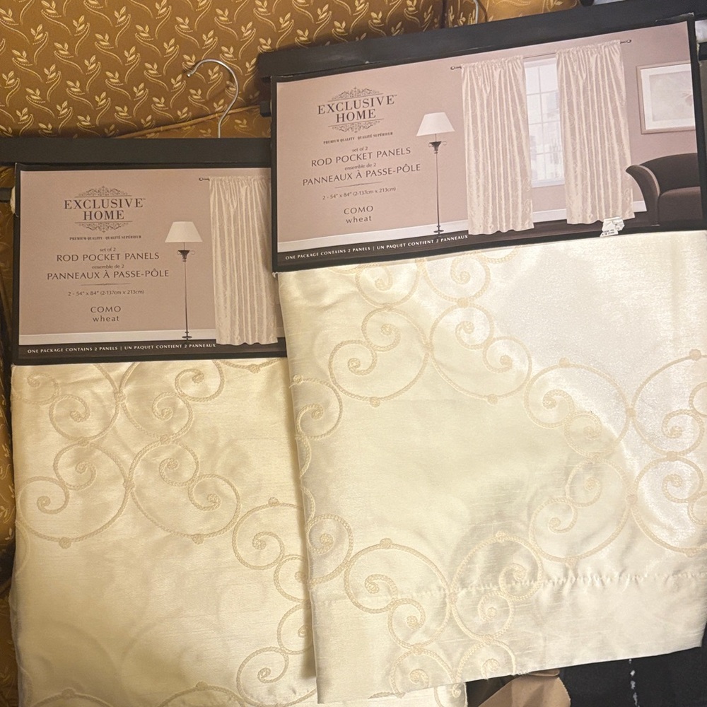 Exclusive Home Cream Rod Pocket Panels
